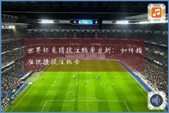 世界杯竞猜投注赔率分析：如何精准把握投注机会